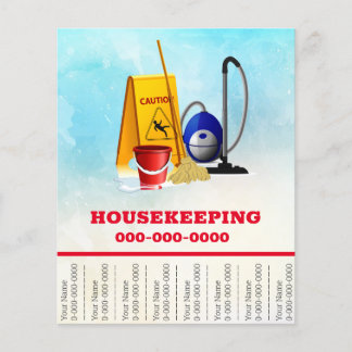 Huishoudelijke marketingmaterialen met treklap flyer