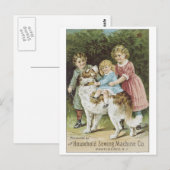 Huishoudelijke naaimachine briefkaart (Voorkant / Achterkant)