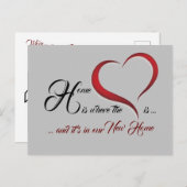 Huishoudelijke opwarming briefkaart (Voorkant / Achterkant)