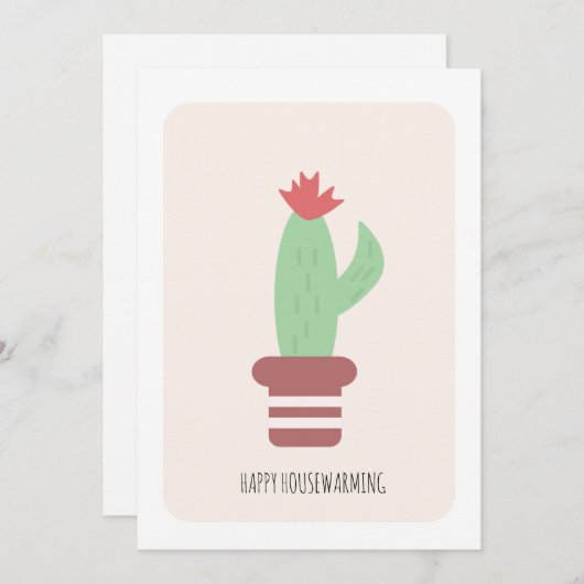 Huishoudelijke opwarming Cactus House Plant New Ho (Voorkant / Achterkant)