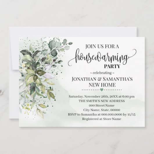 Huishoudelijke opwarming Eucalyptus Greenery Dust  Kaart (Voorkant)