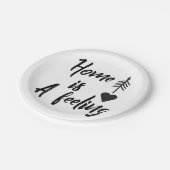 Huishoudelijke opwarming papieren bordje (Gekanteld)