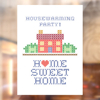 Huishoudelijke opwarming raamsticker