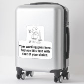 Huishoudelijke reiniging en reiniging sticker (Koffer)