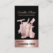 Huishoudelijke schoonmaak modern Roos Gold Houseke Visitekaartje (Voorkant)