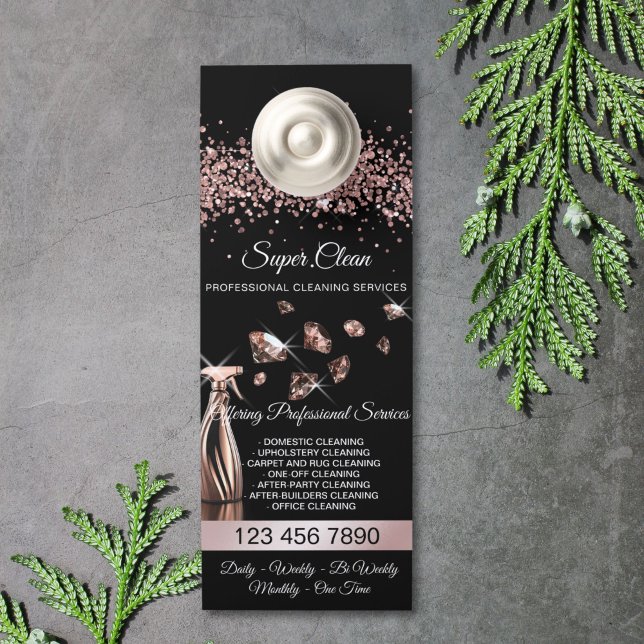 Huishoudelijke schoonmaakservice schoonmaakservice (rose gold house cleaning spray bottles spraying diamonds)