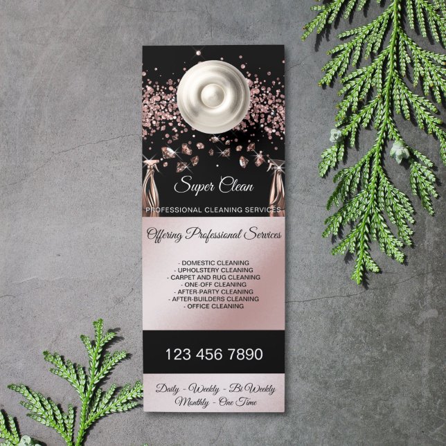 Huishoudelijke schoonmaakservice schoonmaakservice (rose gold house cleaning spray bottles spraying diamonds)