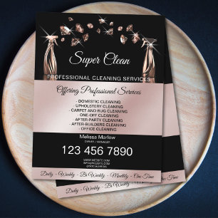 Huishoudelijke schoonmaakservice schoonmaakservice flyer