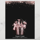 Huishoudelijke schoonmaakservice schoonmaakservice flyer (Achterkant)