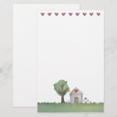 huishoudelijke tuinkantoorbenodigdheden briefpapier (Voorkant / Achterkant)