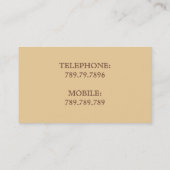 Huishoudelijke verkoop van onroerend goed Agent Ho Visitekaartje (Achterkant)