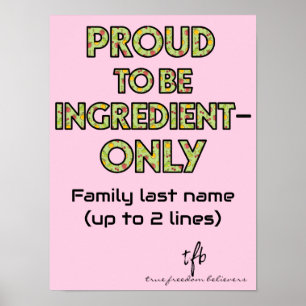Huishouden Alleen Maar Ingredienten Klein Poster