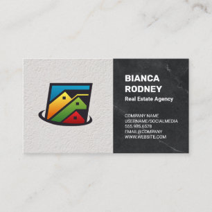Huishoudens voor onroerend goed Muurmarmer Visitekaartje