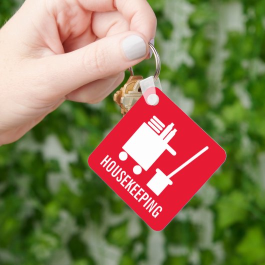 Huishouding hotel kamer schoonmaken op maat sleute sleutelhanger (Hand)