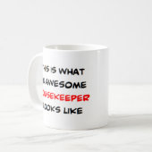 huishoudster, geweldige koffiemok (Voorkant links)