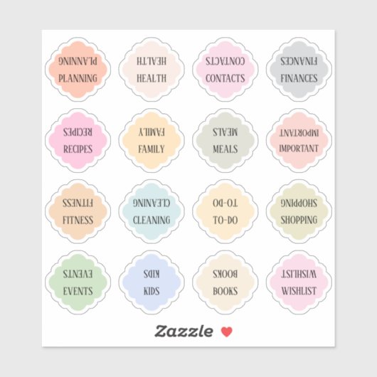 Huishoudster Index Tabs Binder Verdeler Bujo Plann Sticker (Vel)