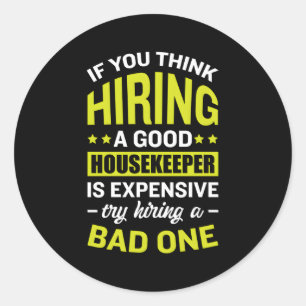 Huishoudster Maid Housemaid Handmaiden Ronde Sticker