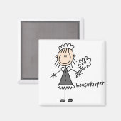 Huishoudster Stick figuur magneet (Voorkant / Achterkant)