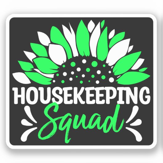 Huishoudteam Grappige Huishoudster Matching Sticker (Voorkant)
