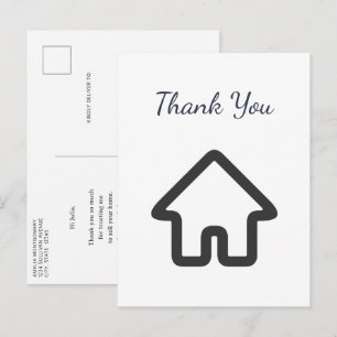 Huisicoon Vastgoed Verkoper Bedankt Briefkaart