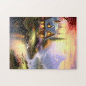 Huisje bij de rivier Puzzel (Horizontaal)