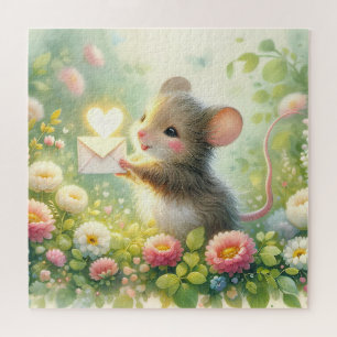 Huisje Muis Liefdesbrief Weide Legpuzzel