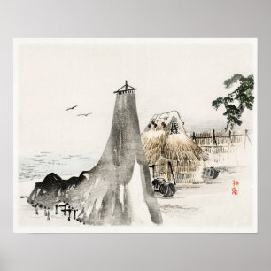 Huisje van Kono Bairei (1844-1895) Poster