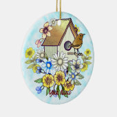 Huisje Winterkoning ornament (Rechts)