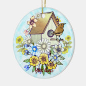Huisje Winterkoning ornament (Links)