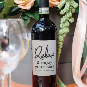 Huisjes Huurhuis Wijn Bedankt Cadeau Etiketten