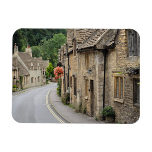 Huisjes in Castle Combe, UK rechthoekige magneet