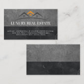 Huislogo | Leisteen Marmer Visitekaartje (Voorkant / Achterkant)