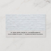 Huislogo op achtergrond van bakstenen muur visitekaartje (Achterkant)