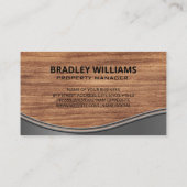 Huislogo's | Houtnerfmetaal Visitekaartje (Achterkant)