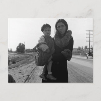 Huisloze moeder en kind - 1939 briefkaart