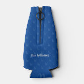 huismerknaam blauw flesjeskoeler (Achterkant)