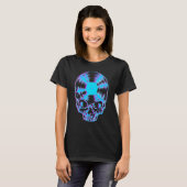 Huismuziek Glitch Optische Illusie EDM Rave DJ SK T-shirt (Voorkant volledig)