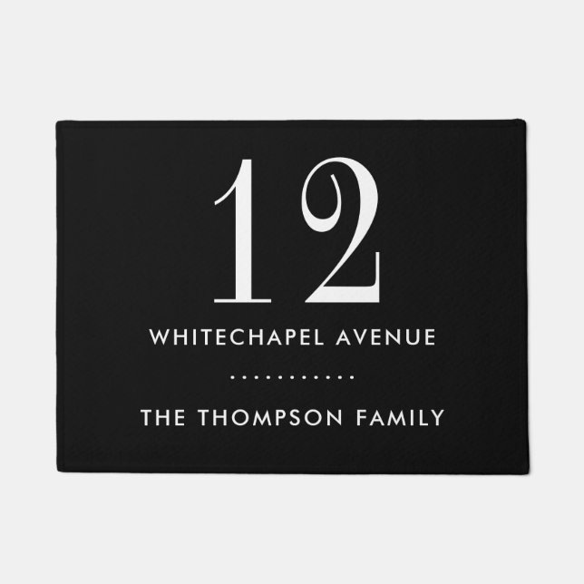 Huisnummer Adres Achternaam Deurmat (Voorkant)