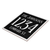 huisnummer met straat en naam tegeltje (Zijkant)