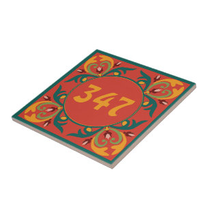 🧡 💛 huisnummer Oriental tegels, Azulejos Tegeltje