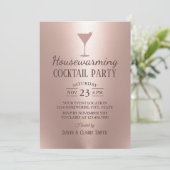 Huisopwarming Cocktail: Blush Roos Gold Kaart (Staand voorkant)