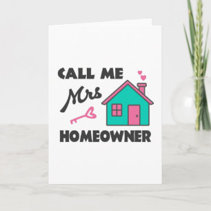 Huisopwarmingsfeest Noem me Mrs Homeowner Kaart
