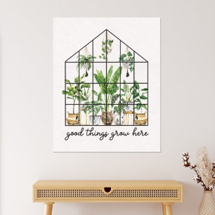 Huisplant Goede Quote  Canvas Afdruk