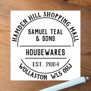 Huisraad Winkel Rubber Stempel