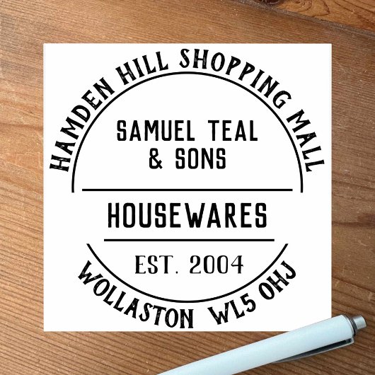 Huisraad Winkel Rubber Stempel