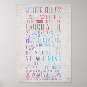 Huisregels Poster