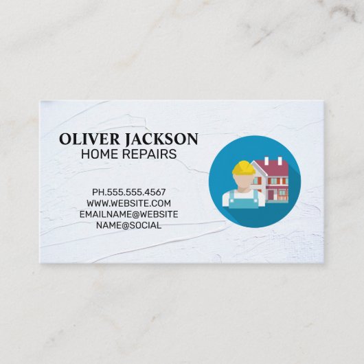 Huisreparatie | Bouwvakker Visitekaartje (Voorkant)