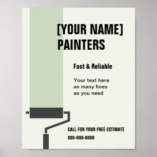 Huisschilder Schilder Aannemer Adverteren Poster