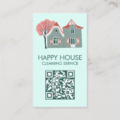 Huisschoonmaak Home Services Charmante QR-code Visitekaartje (Achterkant)