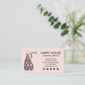 Huisschoonmaakdiensten Janitor Daisy Spray Fles Visitekaartje (Staand voorkant)